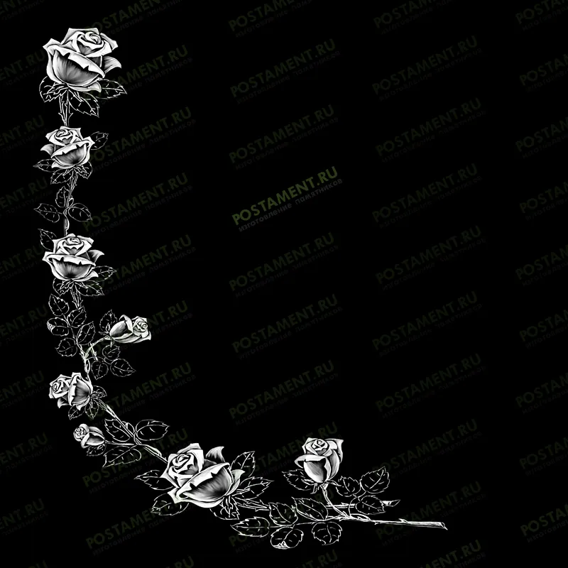 розочки виньетка для гравировки