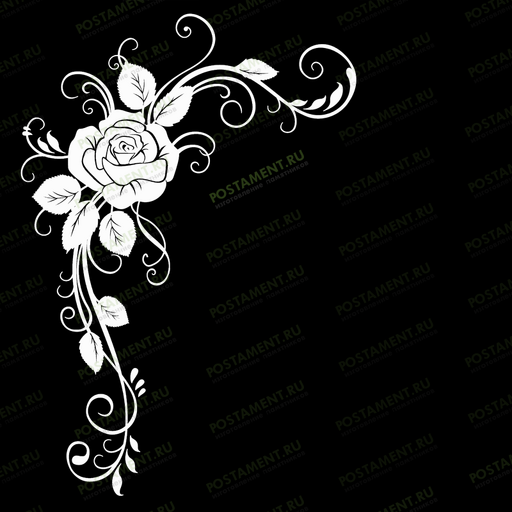 розочки виньетка на памятник 96056