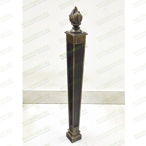 Столб факел с пламенем для чугунный ограды