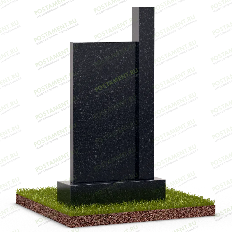 Памятник с гранитным столбом