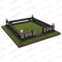 Цоколь на могилу с шарами 22148