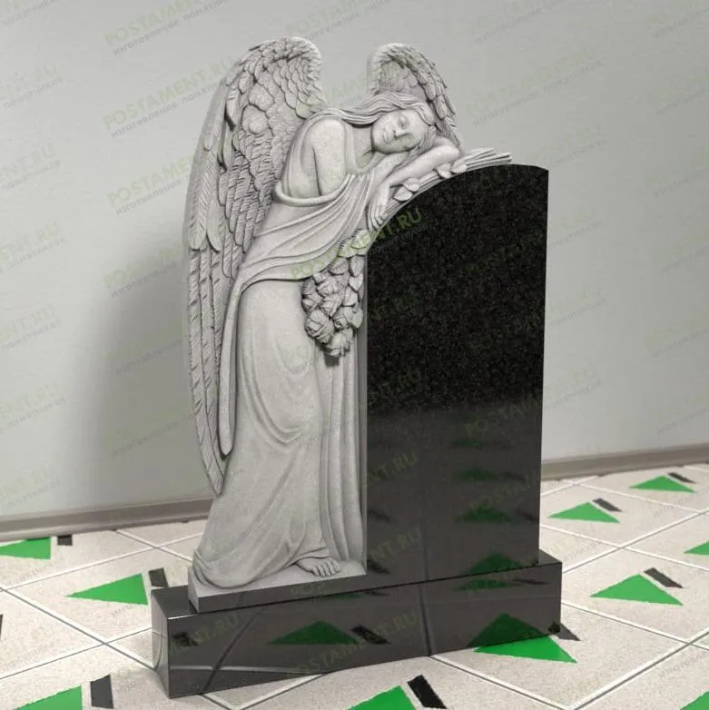 Памятник скорбящий ангел на могилу 14360