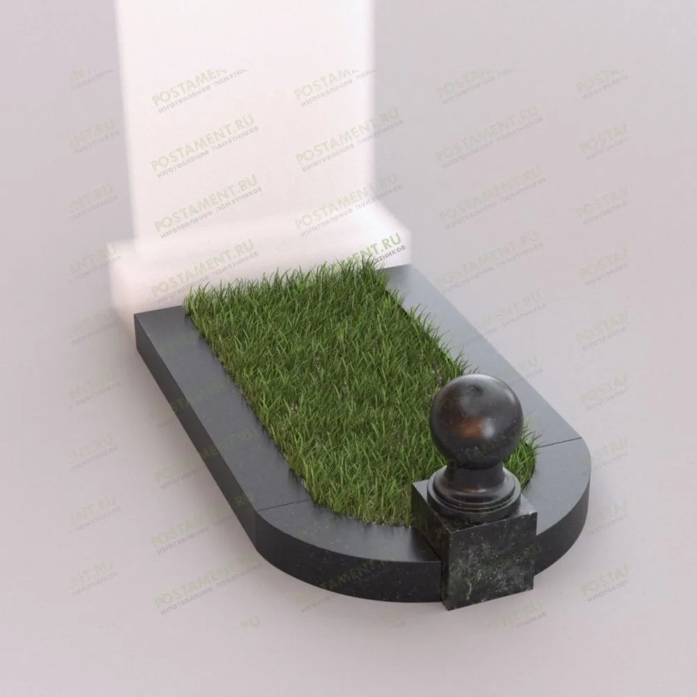 Фигурный цветник на могилу 81026