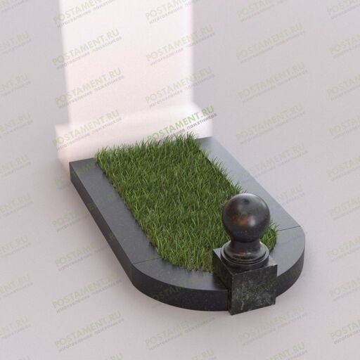 Фигурный цветник на могилу 81026