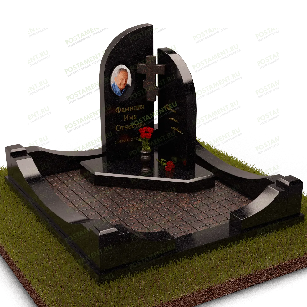 Мемориальный комплекс из Дымовского гранита с крестом