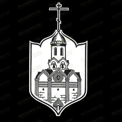 Крест с церковью для гравировки на памятнике 93034