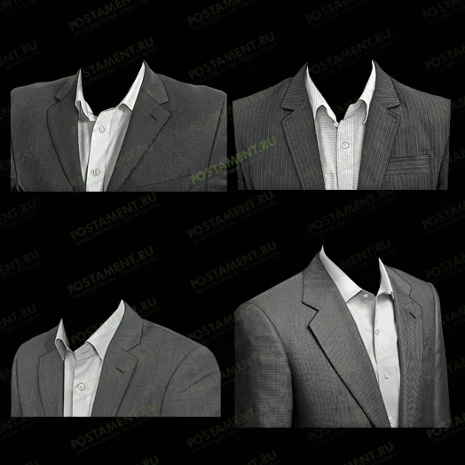 Мужской костюм для гравировки на памятник