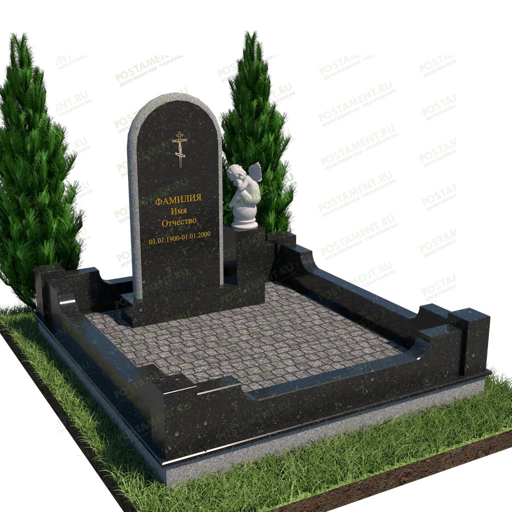Семейный комплекс на могилу с ангелом 18896
