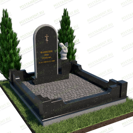 Семейный комплекс на могилу с ангелом 18896