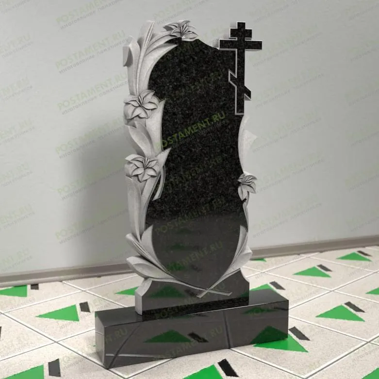 Памятник с лилиями на могилу 12686