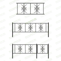 Ограда с коваными элементами 31001