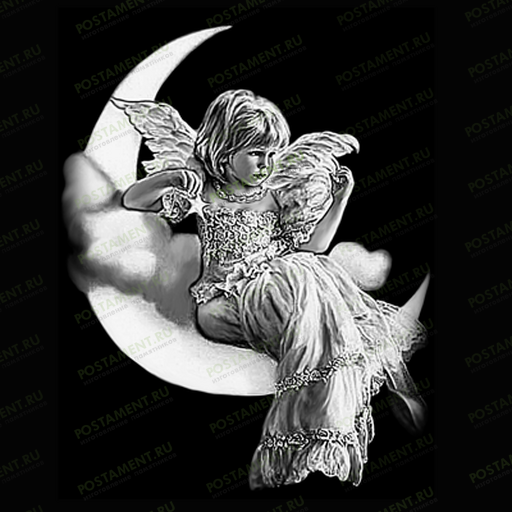 Картинка ангелочек на облаках для оформления детского памятника