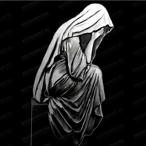 Скорбящая на памятник гравировка 98037