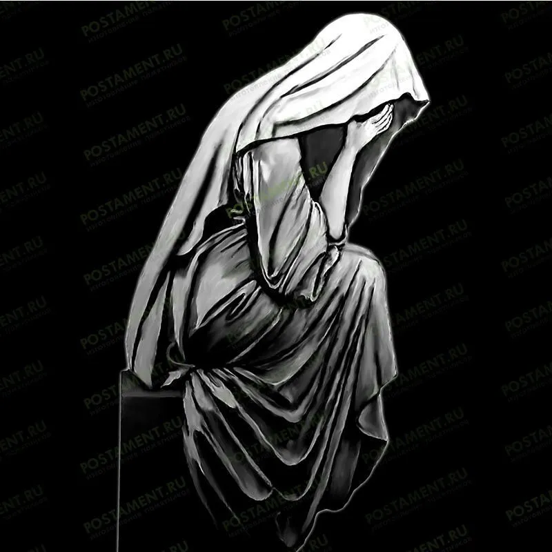 Скорбящая на памятник гравировка 98037