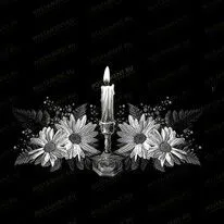 Ромашки со свечой 91070