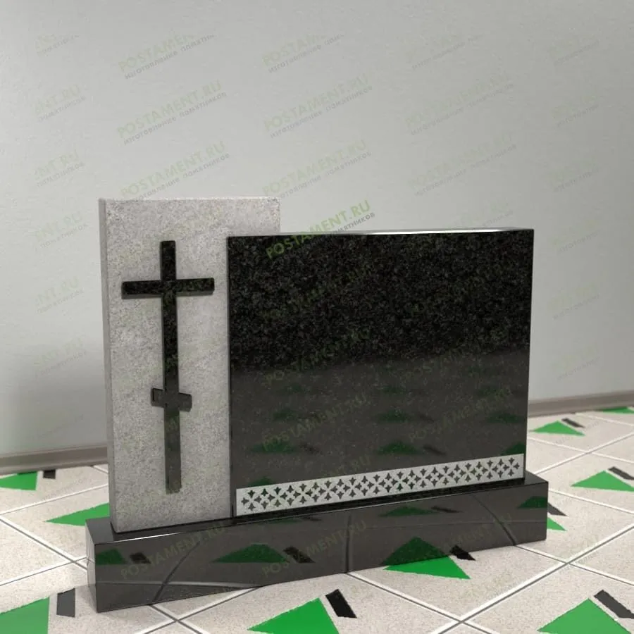 Семейный памятник с крестом 15304