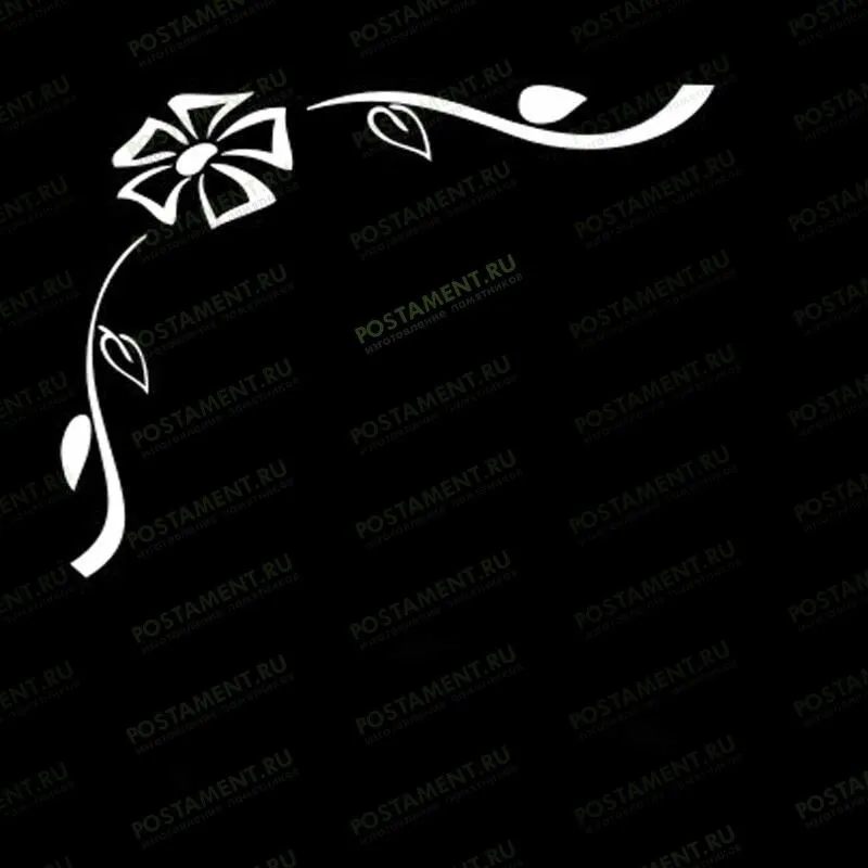 Гравировка виньетки на памятнике 96003