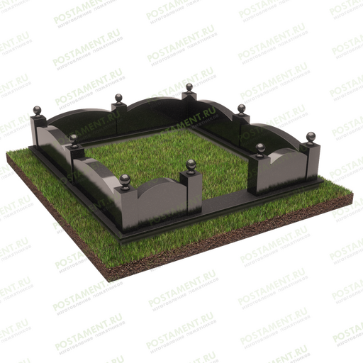 Цоколь гранитный на могилу 22127