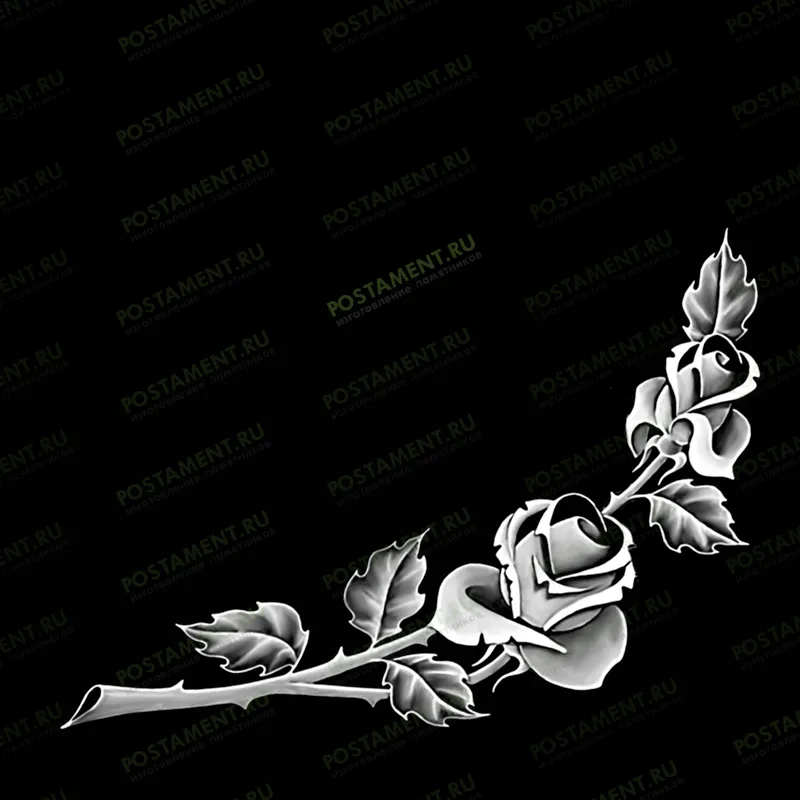 Виьетка - розочки на памятник 91017