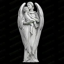 Ангелок с ромашкой 94055