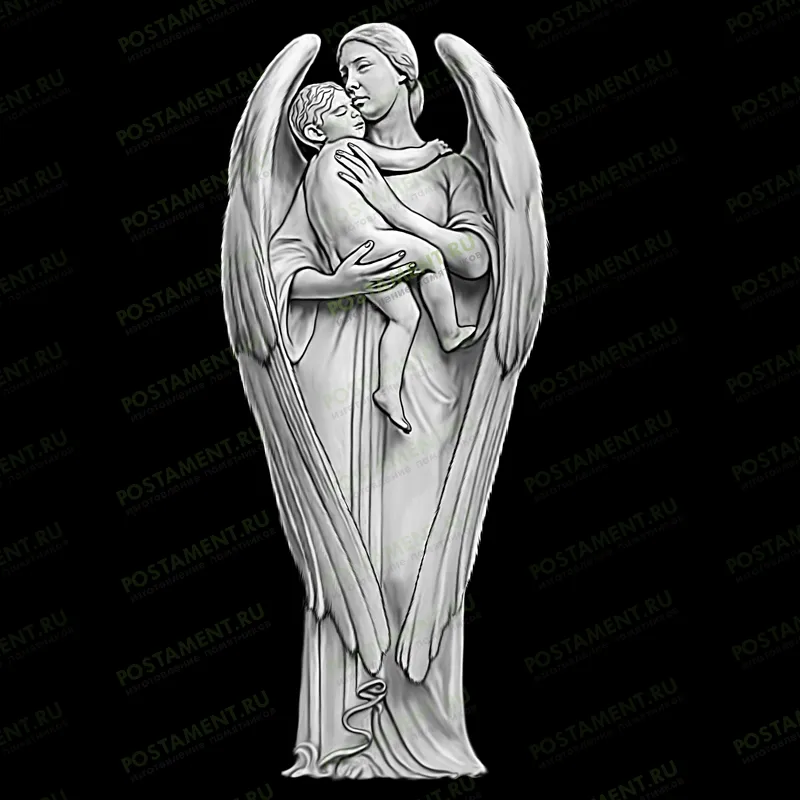 Скорбящая с ребенком на надгробие