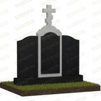 Семейный памятник комбинированный с крестом № 18534