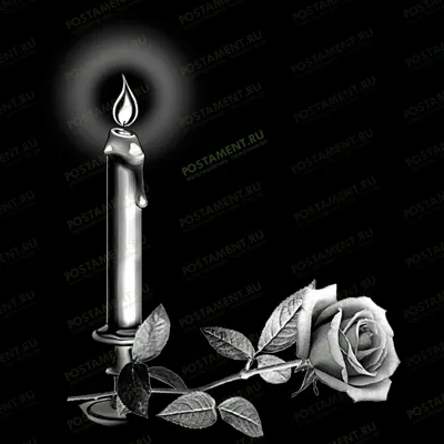 Свеча с розами на памятник 92014