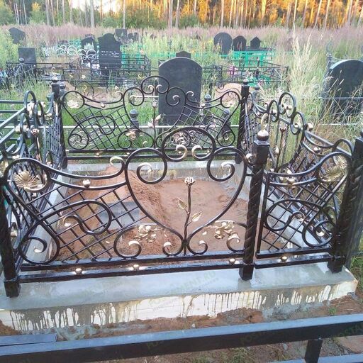 Кованая ограда с розочкой 34042