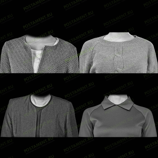 Женская одежда на памятник из гранита