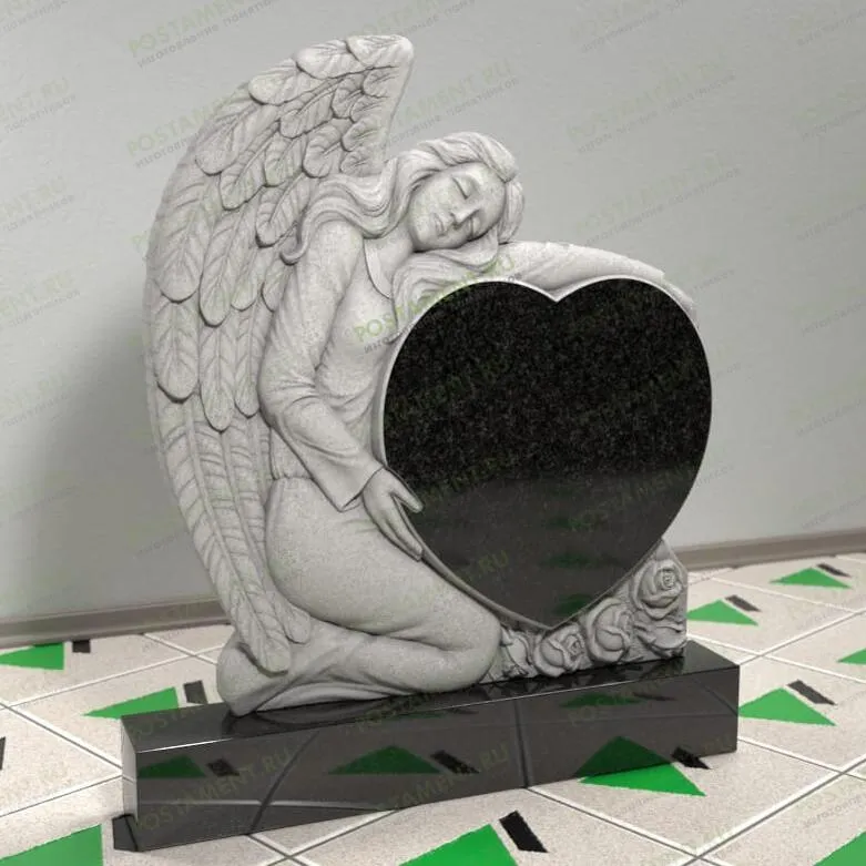 Ангел с сердцем на могилу эксклюзивный 14404