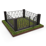 Столбы и ограда на могилу 22159