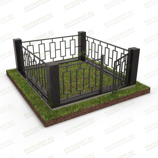 Столбы и ограда на могилу 22159