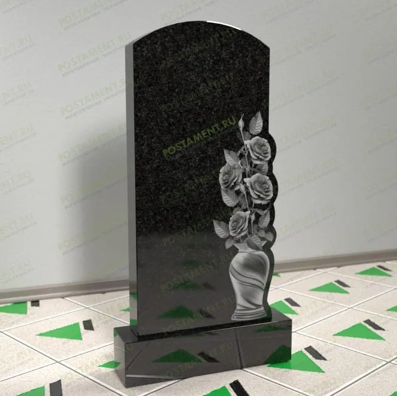 Памятник с вазой и цветами