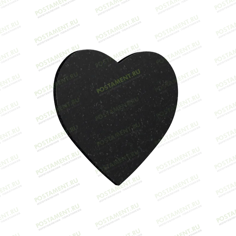 вставка на памятник из гранита в форме сердца