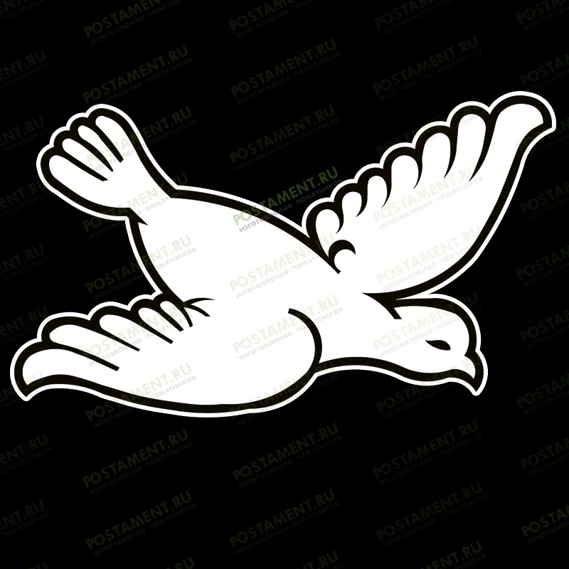  оформление голубь на памятник 91140