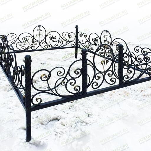 Элитная кованая ограда с розой 34031