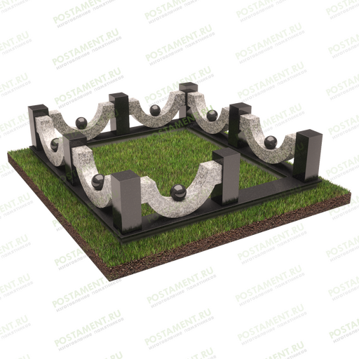 Элитный цоколь на могилу 22146