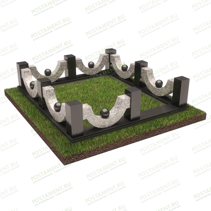 Элитный цоколь на могилу 22146