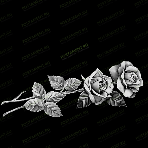 Гравировка розочек для оформления обелиска 91018