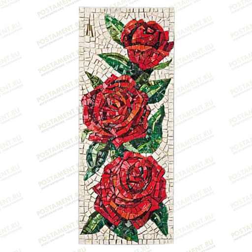 Мозаика на памятник с розами