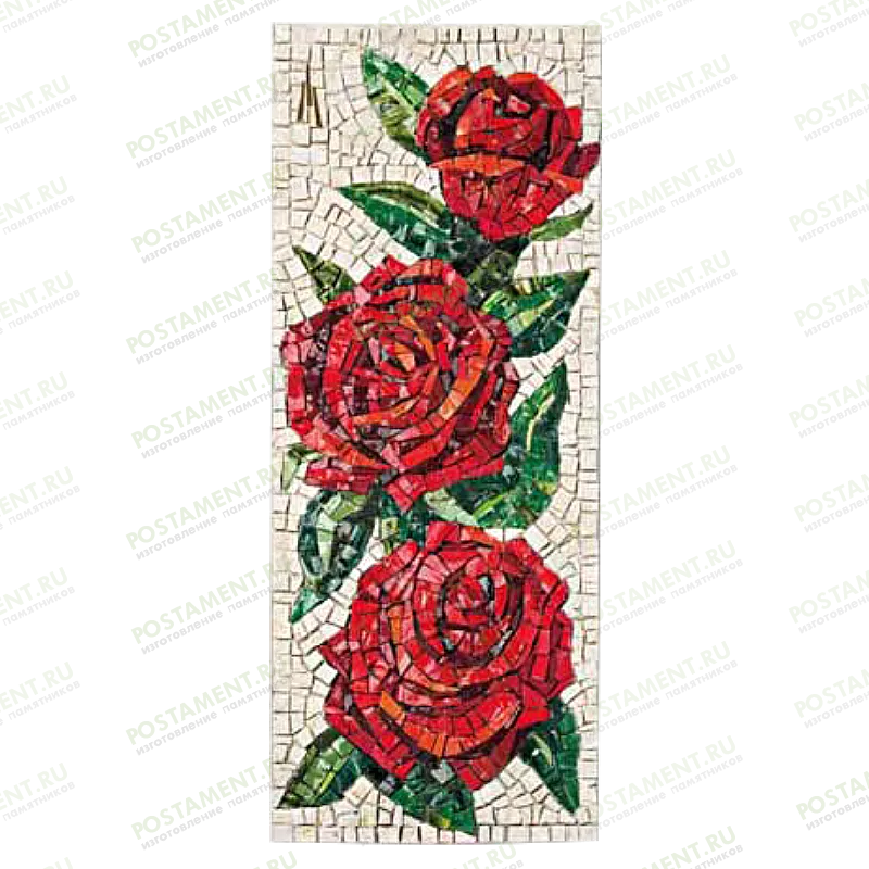 Мозаика на памятник с розами