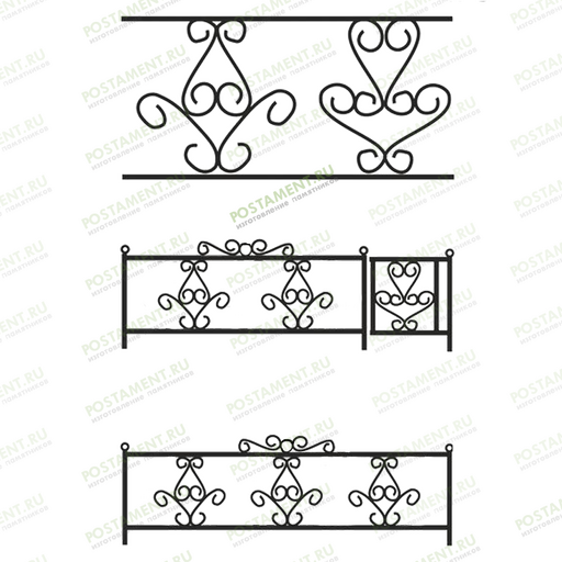 Небольшая оградка на могилу 30004