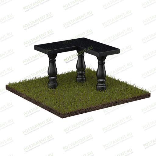 Лавочка из гранита ритуальная 51119