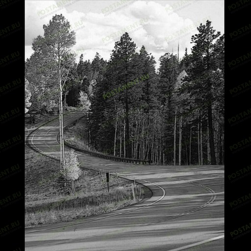 Пейзаж с дорогой на памятник 99023