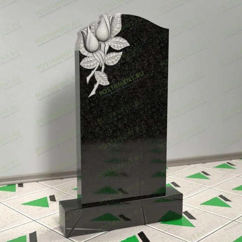Памятник с розочками на могилу 12543
