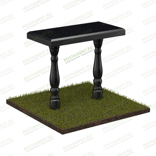 Ритуальный столик из гранита на кладбище 51013