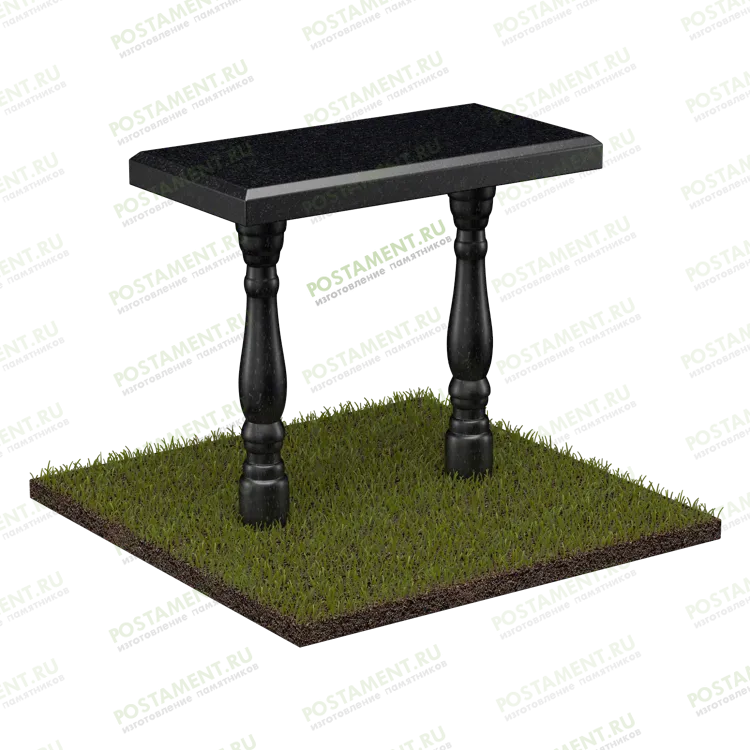 Ритуальный столик из гранита на кладбище 51013