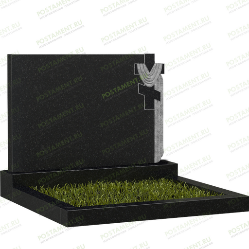 Памятник с крестом и плащаницей на могилу