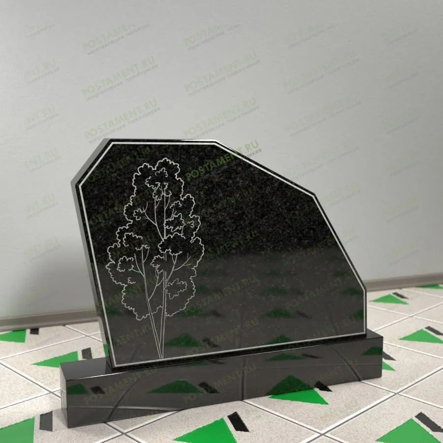 Постамент на могилу горизонтальный с деревом 16106