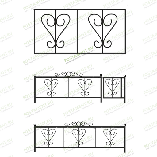 Традиционная кладбищенская оградка 30008